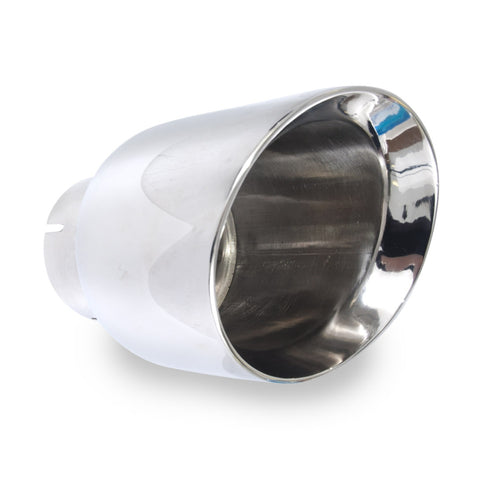 Stainless Works Conical Double Wall Slash Cut Exhaust Tip - 4in Body 3in Inlet - 798300
