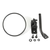 Rugged Ridge 97-18 Jeep Wrangler Textured Black Round Stubby Trail Mirror - 11025.19