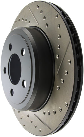 StopTech 05-09 Chrysler 300 (5.7L V8 exc SRT-8) Rear Left Slotted & Drilled Rotor - 127.63062L