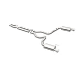 MagnaFlow Cat Back, SS, 3in, Street, Dual Split Polished 4.5in Tips 2015 Ford Mustang GT V8 5.0L - 19100