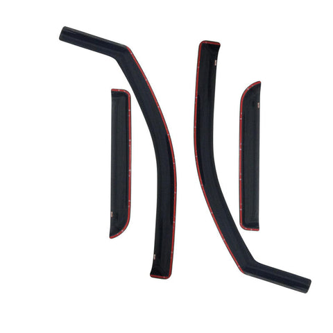 Westin 2009-2018 Dodge/Ram Quad Cab In-Channel Wind Deflector 4pc - Smoke - 72-35403