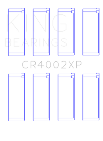 King Mazda B6 / B6-T 1.6-1.8L (Size STDX) XP Tri-Metal Performance Connecting Rod Bearing - Set of 4 - CR4002XPSTDX