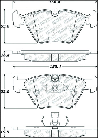 StopTech 06-08 BMW M3/Z4 Street Select Brake Pads w/Hardware - Front - 305.09470