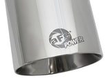 aFe MACH Force-Xp Univ 304 SS Double-Wall Clamp-On Exhaust Tip - Polished - 3in Inlet - 4.5in Outlet - 49T30454-P092