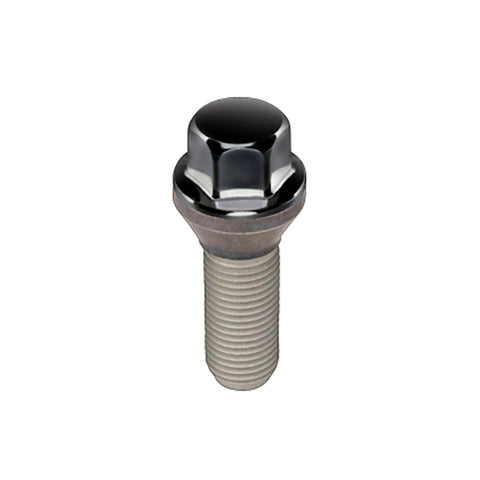 McGard Hex Lug Bolt (Cone Seat) M14X1.5 / 17mm Hex / 30.5mm Shank Length (Box of 50) - Black - 69705BK