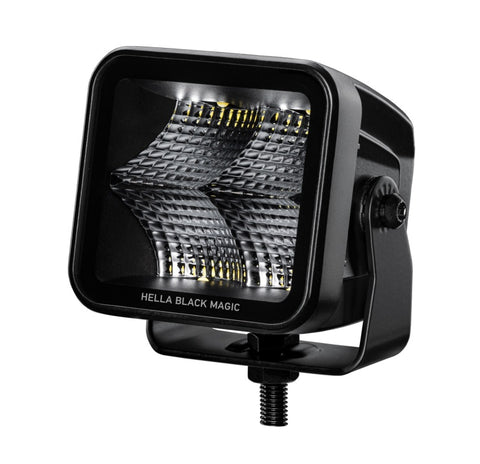 Hella Universal Black Magic 3.2in L.E.D. Cube Kit - Flood Beam (Short Range) - 358176811