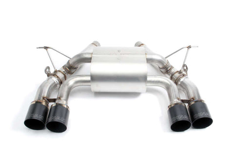 Dinan 15-20 BMW M3/M4 (F80/F82/F83) Free Flow Axleback Exhaust System - Black Tips - D660-0050-BLK