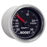 Autometer GS 52mm 30 In Hg.-Vac/30 PSI Mechanical Vacuum/Boost Gauge - 3803