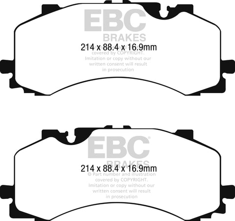 EBC 2016+ Audi Q7 3.0L Supercharged Yellowstuff Front Brake Pads - DP42279R