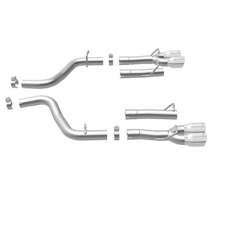 MagnaFlow Axle-Back, SS, 2.5in, Quad Split Rear 3.5in Tip 2015 Dodge Challenger 3.6L V6 - 19218