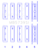King Subaru EJ20/EJ22/EJ25 .002 Oversized Bi-Metal Silicon Aluminum Main Bearing Set - MB5739SI