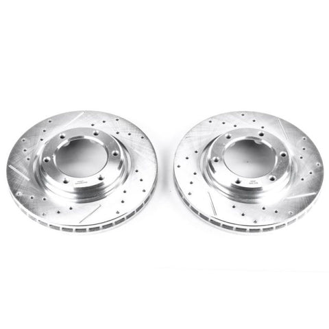 Power Stop 96-97 Lexus LX450 Front Evolution Drilled & Slotted Rotors - Pair - JBR742XPR