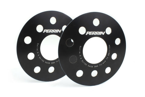 PERRIN Subaru 5x114.3/5x100 3mm Slip-On Wheel Spacers - w/ 56mm Hubs (No Studs) - PSP-WHL-103BK