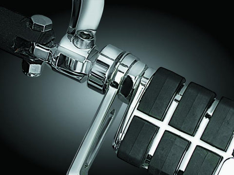 Kuryakyn 1-1/4in Stirrup Heel Rest Extenders Chrome - 8043