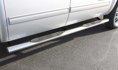 Lund 2019 Chevy Silverado 1500 Crew Cab (Rocker Panel) 4in. Oval Straight SS Nerf Bars - Polished - 23510546