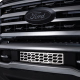 Putco 23-24 Ford F250/F350 Super Duty Hex Shield Design Bumper Grille Inserts - Polished SS - 82172