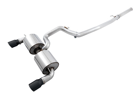 AWE Tuning Ford Focus RS Touring Edition Cat-Back Exhaust - Non-Resonated - Diamond Black Tips - 3015-33088