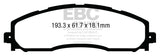 EBC 13+ Ford F250 (inc Super Duty) 6.2 (2WD) Greenstuff Rear Brake Pads - DP63016