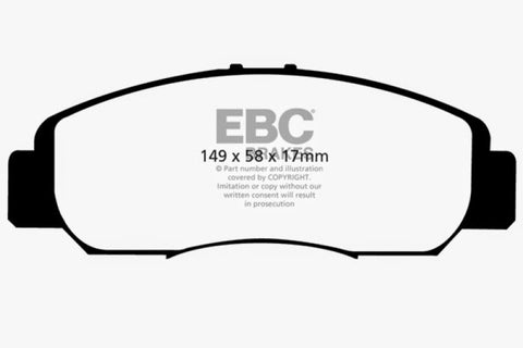 EBC 06-11 Acura CSX (Canada) 2.0 Redstuff Front Brake Pads - DP31669C