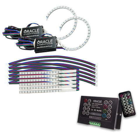 Oracle 18-21 Ford Mustang DRL Upgrade w/ Halo Kit - ColorSHIFT 2 - 1348-333