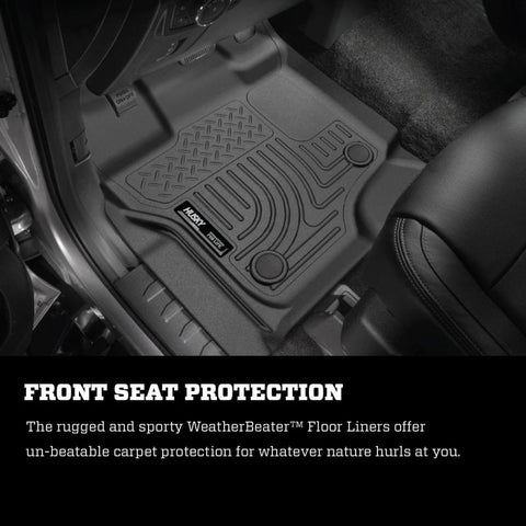 Husky Liners 21-23 Ford F-150 CC SC / 2017 Ford SD CC WeatherBeater Rear Floor Liners - Black - 14401