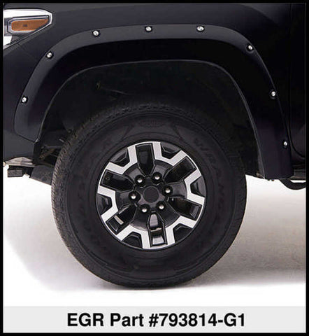 EGR 11-15 Ford Super Duty Bolt-On Look Color Match Fender Flares - Set - Carbon Black - 793814-G1