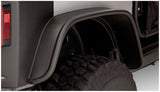 Bushwacker 07-18 Jeep Wrangler Flat Style Flares 4pc Fits 2-Door Sport Utility Only - Black - 10919-07