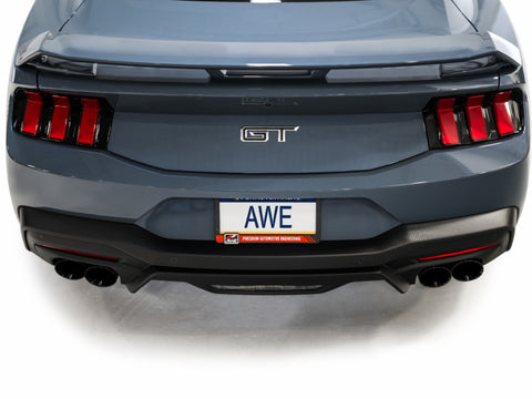 AWE 2024 Ford Mustang GT Fastback S650 RWD SwitchPath Cat-Back Exhaust w/ Quad Diamond Black Tips - 3025-43650