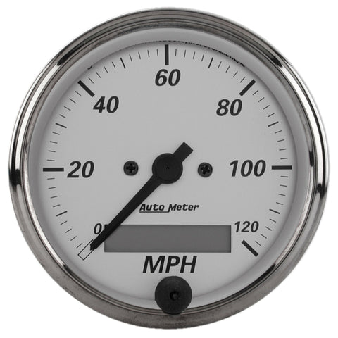Autometer American Platinum 3-1/8in 0-120mph Electronic In-Dash Programmable Speedometer - 1988