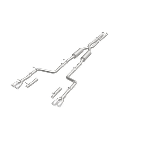 MagnaFlow Cat-Back, SS, 2.5in, Quad Split Rear 3.5in Tip 2015 Dodge Challenger 3.6L V6 - 19217