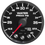 Autometer Spek-Pro - Nascar 2-1/16in Water Press 0- 40 psi Bfb - P551328-N1