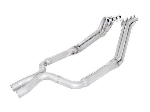 Stainless Works 2005-10 Mustang GT 1-3/4in Headers 3in High-Flow Cats X-Pipe Factory Connection - M05H175X