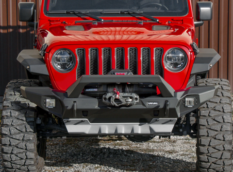 Rival 2018-2026 Jeep Wrangler JL 2020-2026 Jeep Gladiator Front Full-Width Aluminum Bumper - 2D.2701.3-NL