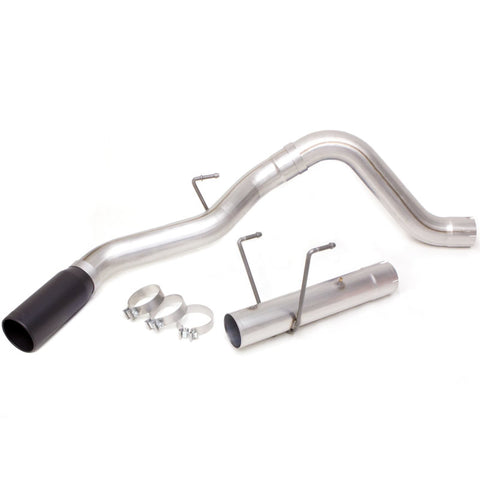 Banks Power 13-18 Dodge RAM Monster Exhaust 4.0in. Single 6.7L CCLB w/ SideKick S/S Black Tip - 49796-B