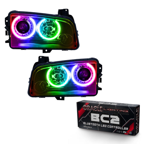 Oracle 08-10 Dodge Charger SMD HL (HID) - ColorSHIFT w/ BC1 Controller - 8179-335