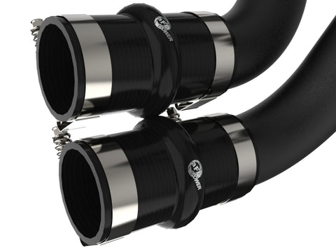 aFe 21-22 Ford F-150/Raptor V6-3.5L (tt) BladeRunner 2.5in Aluminum Hot Charge Pipe Black - 46-20518-B