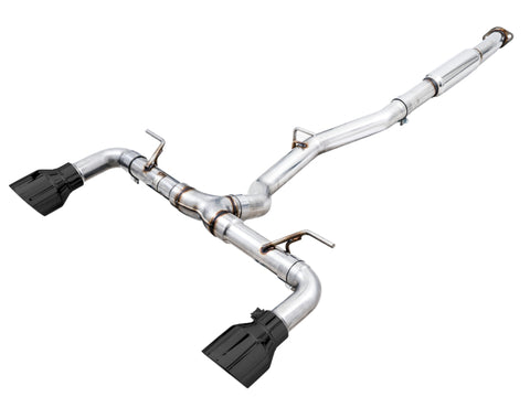 AWE Tuning Subaru BRZ / Toyota GR86 / Toyota 86 Track Edition Cat-Back Exhaust- Diamond Black Tips - 3020-33279