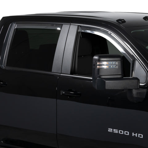 Putco 14-18 Chevy Silverado LD - 4 Door - Double Cab Element Chrome Window Visors - 480442