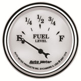 AutoMeter Gauge Fuel Level 2-1/16in. 240 Ohm(e) to 33 Ohm(f) Elec Old Tyme White II - 1216