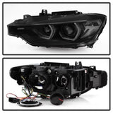 Spyder 12-14 BMW F30 3 Series 4DR Projector Headlights - LED DRL - Blk Smoke PRO-YD-BMWF3012-DRL-BSM - 5085047
