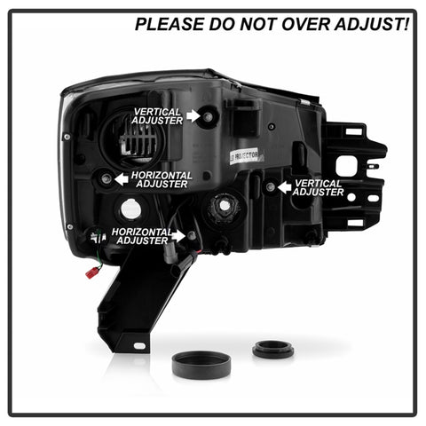 Spyder 04-15 Nissan Titan High-Power LED Module Equipped Headlights - Black (PRO-YD-NTI04PL-BK) - 5088406