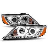 ANZO 2011-2013 Kia Sorento Projector Headlights w/ Halo Chrome (CCFL) - 111249