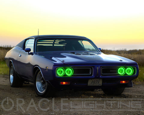 Oracle Pre-Installed Lights 5.75 IN. Sealed Beam - Green Halo - 6904-004
