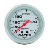 Autometer Ultra-Lite 66.7mm 120-240 Deg F Mechanical Water Temperature Gauge - White - 4432