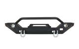 Fishbone Offroad 87-06 Jeep TJ/YJ Wrangler TJ/YJ Steel Front Bumper W/LEDs - Blk Textured Pawdercoat - FB22016