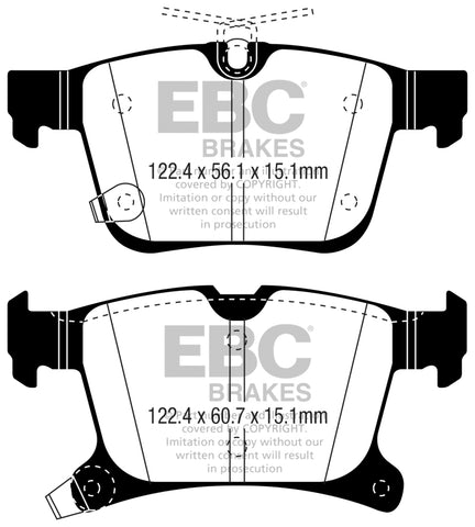 EBC 2016+ Chrysler Pacifica (RU) 3.6L Ultimax2 Rear Brake Pads - UD1901