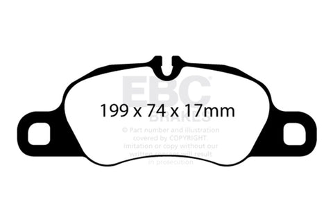 EBC 12-16 Porsche Boxster 2.7L (Cast Iron Rotors Only) Bluestuff Front Brake Pads - DP52057NDX