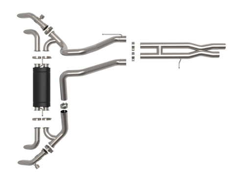 aFe 21-22 Jeep Wrangler JL Vulcan Series Stainless Steel Cat-Back Exhaust System - 49-38101