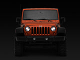 Raxiom 97-18 Jeep Wrangler TJ/JK Axial Spider LED Headlight w/ Amber DRL- Chrome Hsng (Clear Lens) - J108047
