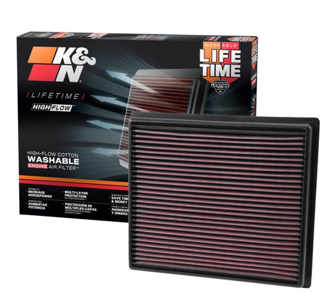 K&N Replacement Panel Air Filter for Toyota 2014 Tundra 4.6L/5.7L/ 2014 Sequoia 5.7L V8 - 33-5017